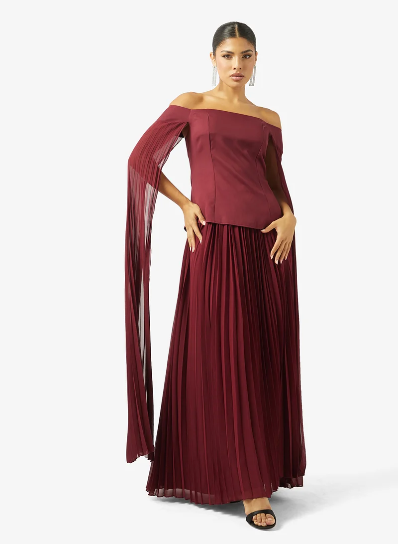 Ella Limited Edition Off Shoulder A-line Dress With Trail